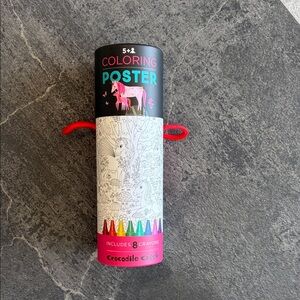 NIB - Crocodile Creek Coloring Poster with Crayons Unicorn